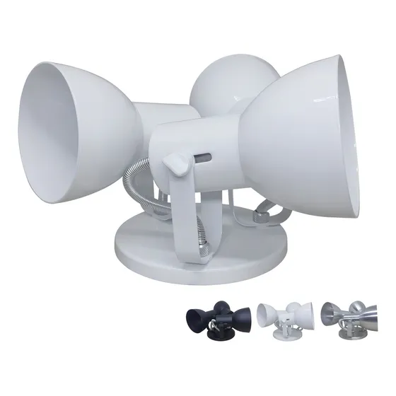 Spot De Sobrepor Luminária P/ Três Lâmpadas Par20 Bulbo Led Cor Branco 127/220V