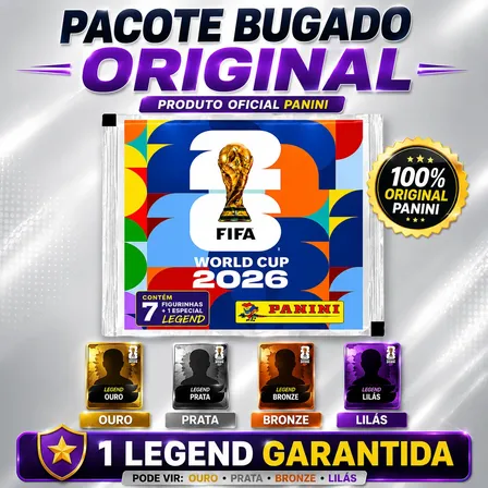 Pacotinho Bugado Original Figurinha Legend - Copa 2026