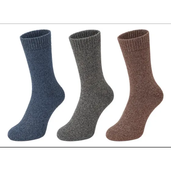 Pack 3 Medias Gruesas Invierno Talle 40-46 Colores Surtidos Gris Oscuro 40-46
