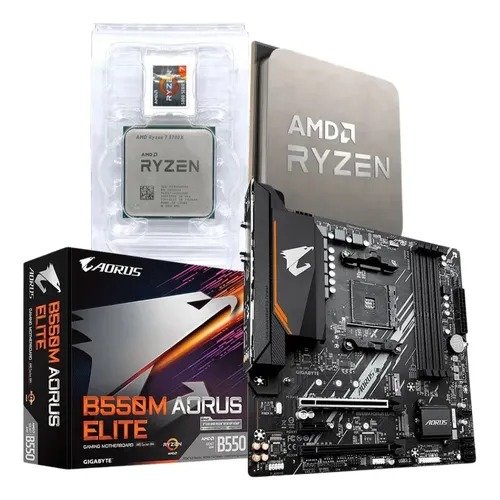 B550 AORUS ELITE + Ryzen 5 5600X (ジャンク？) Kit Amd Ryzen 5 5600gt + B550m Aorus Elite 16gb 3200mhz Cor Preto