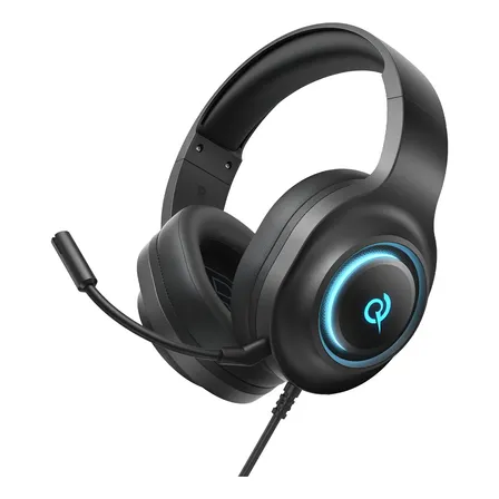 Audífonos Bluetooth Gamer Diadema Qcy V200 Con Microfono Bk Negro