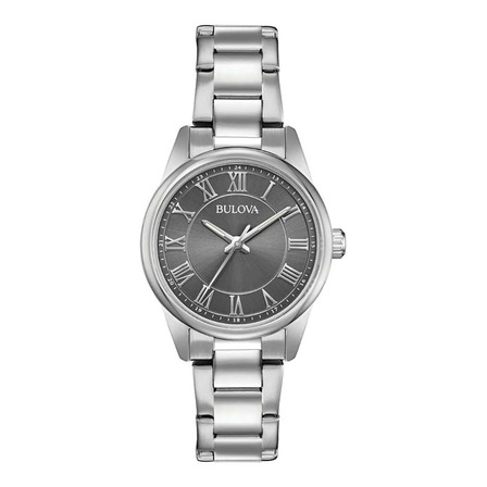 Reloj Bulova Classic 96l272 Correa Plateado Bisel Plateado Fondo Gris Oscuro Reloj Bulova Classic 96l272 Correa Plateado Bisel Plateado Fondo Gris Oscuro