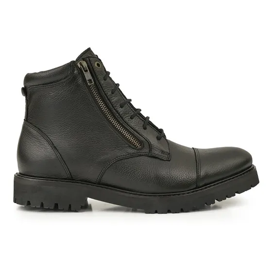 Borcego Hombre Cuero Bota Zapato Cierre Briganti Botineta