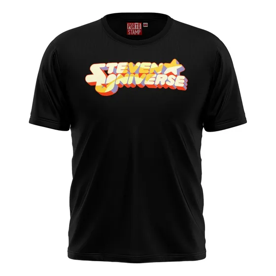 Camiseta Tradicional Steven Universe Preta Star Estrela