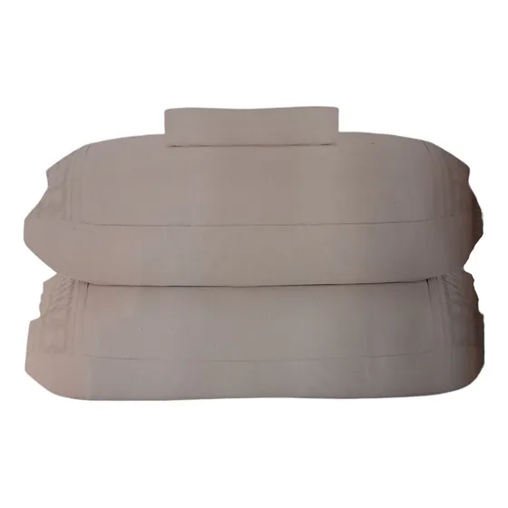 Sábanas Bouquetex 3200 Hilos 2 Plazas Juego Algodón Color Suela Diseño De La Tela Liso