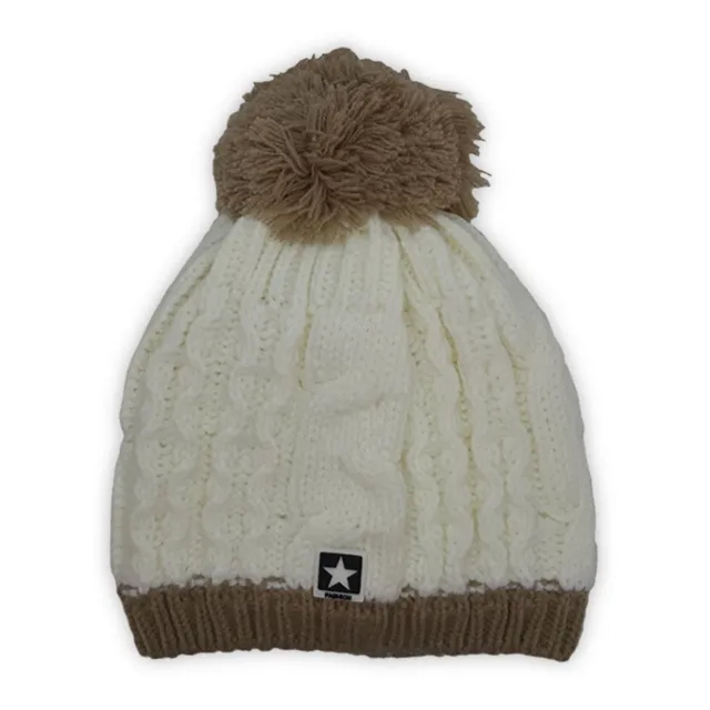 Gorro Lana Niños Niñas Tejido Invierno Con Pomón Y Corderito