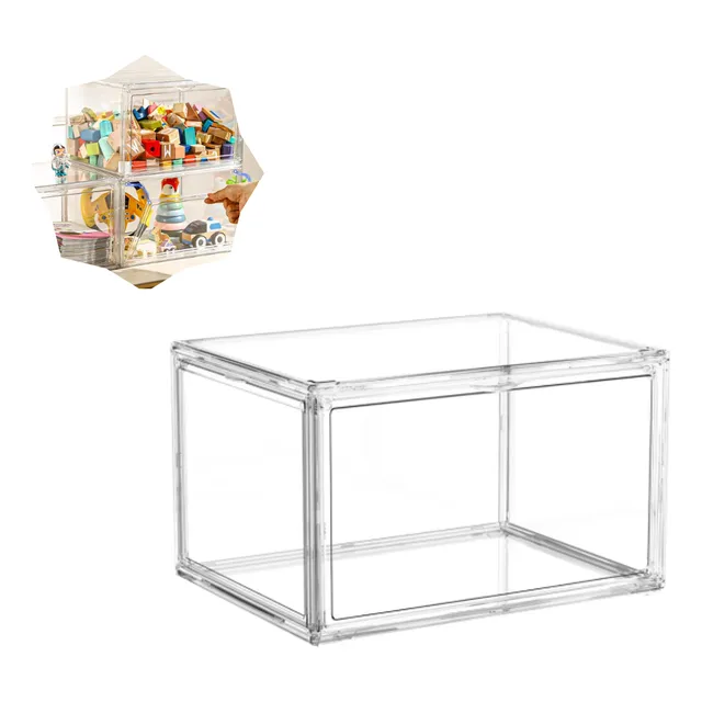 Caja Acrilica Premium Zapatos Guardado Apilable Organizador