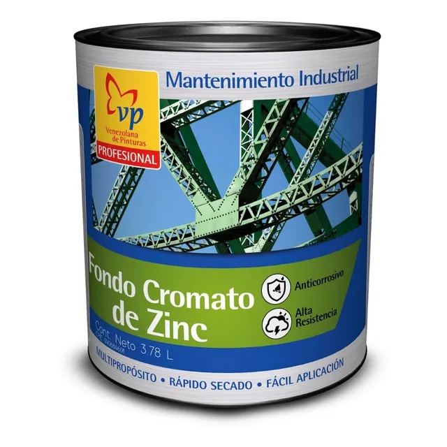 Fondo Cromato De Zinc Anticorrosivo 1/4 Galon Vp Profesional