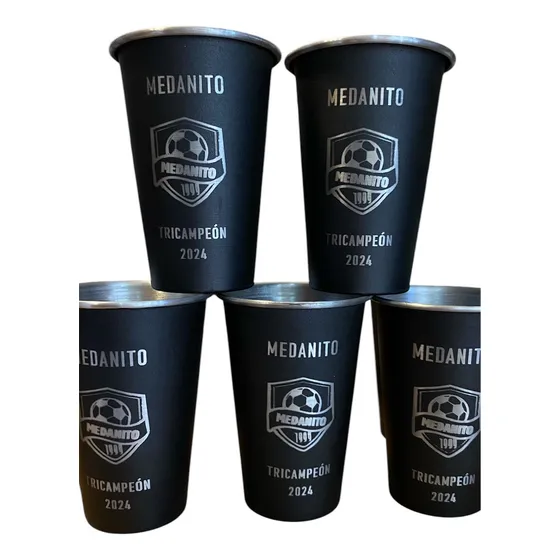 Vaso Fernet Cerveza Aluminio 1 L Grabado Laser Boca Juniors