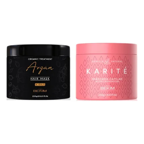 Kit Máscara Argán 4 Oils + Karité X250g Bekim