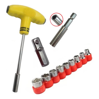 Suporte Magnetico E Adaptador Jogo Soquete P/ Parafusadeira Suporte Magnetico E Adaptador Jogo Soquete P/ Parafusadeira