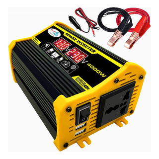 Inversor De Corriente Para Auto, Portátil, 4000w, 12v A 110v Inversor De Corriente Para Auto, Portátil, 4000w, 12v A 110v
