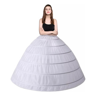 Crinolina Enagua Flexible De 6 Aros Para Mujer Boda Vestidos Crinolina Enagua Flexible De 6 Aros Para Mujer Boda Vestidos