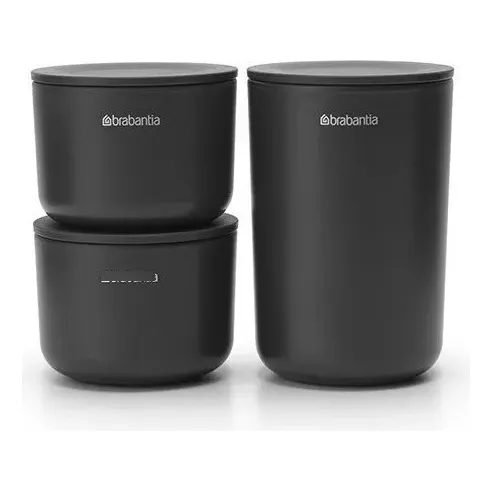 Kits De Baño Brabantia - Accesorios Esenciales Dark Grey