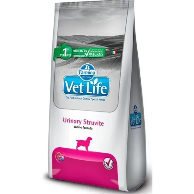 Alimento Vet Life Natural Canine Urinary Struvite para perro adulto de raza mediana sabor mix de 10 kg