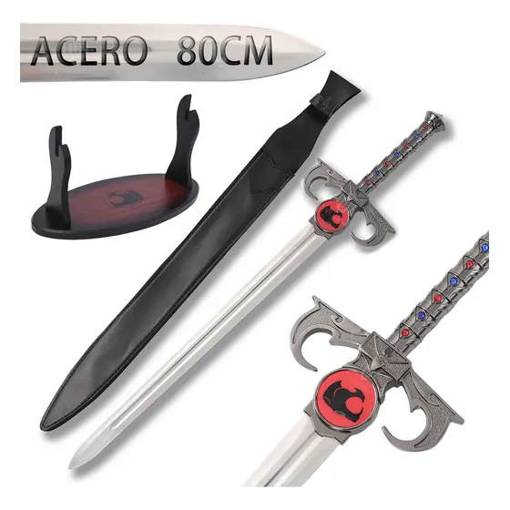 Espada Del Augurio Thundercats 80 Cm Acero Con Funda Y Base LUDEDE Medieval
