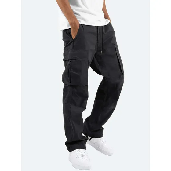 Pantalones Casuales Con Bolsillos De Solapa