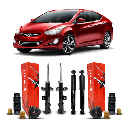 4 Amortecedor Kit Dianteiro Traseiro Elantra 2012 2013 2014 4 Amortecedor Kit Dianteiro Traseiro Elantra 2012 2013 2014