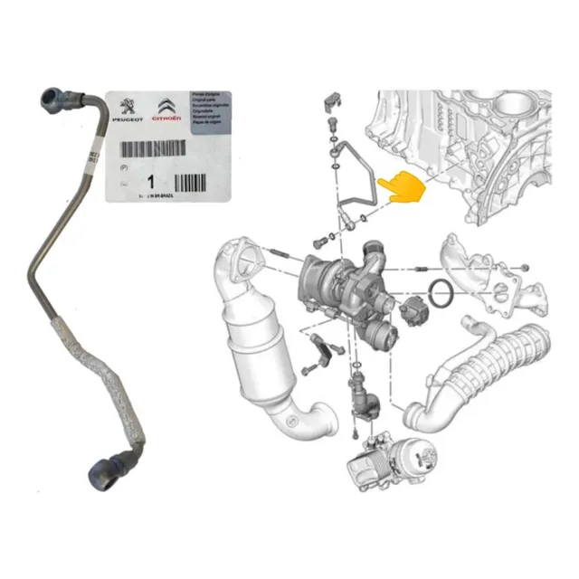 Cano Lubrificação Turbina Tubo Citroen C4 Lounge Ds3 Ds4 Ds5
