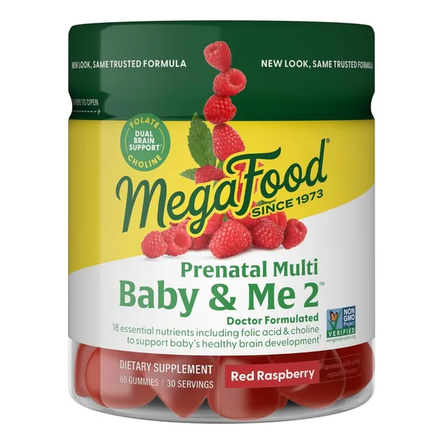 Multivitamínico Prenatal Baby & Me 2 Megafood 60 Gomitas