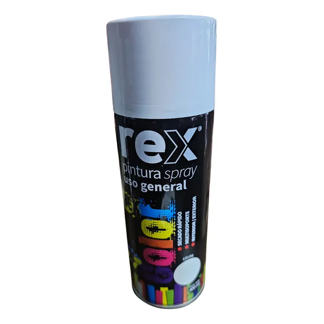 Pintura En Spray Rex Color Blanco Blanco Brillante