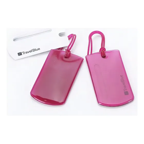 Identificadores Etiquetas De Maletas Equipajes X2 Full Color Rosa