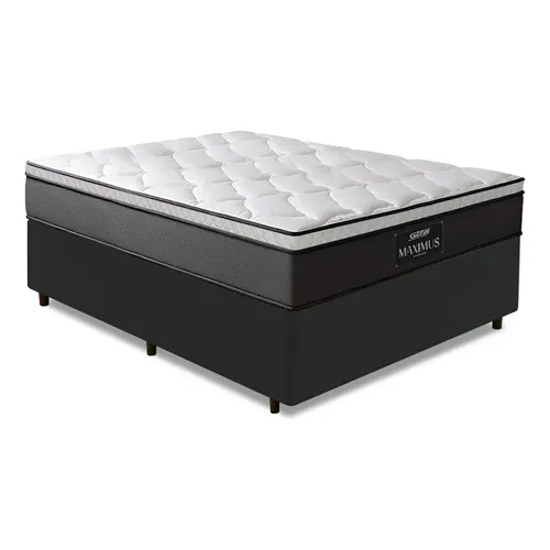 Cama Box Queen Colchão Molas Ensacadas + Box Microfibra