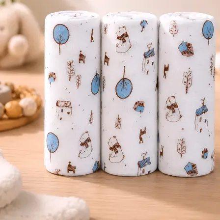 Kit 3 Fraldas Ombro Bebê 100% Algodão Estampada