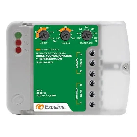 Protector De Voltaje 120v Para Aire Acondicionado Exceline