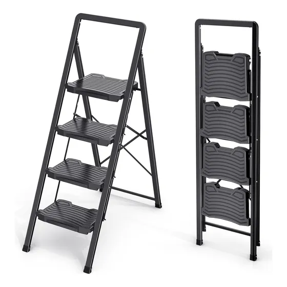 Escalera De 4 Escalones Plegable De Acero Resistente