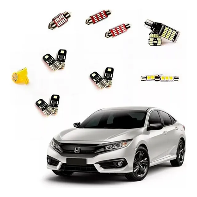 Kit Led Civic G10 +internas + Ré + Placa (kit Premium)