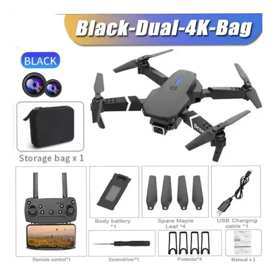 Drone E88 Camara Dual Gran Angular, Cámara Hd, Wifi, Fpv