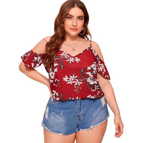 Top Estampado Floral Con Tirantes 2xl