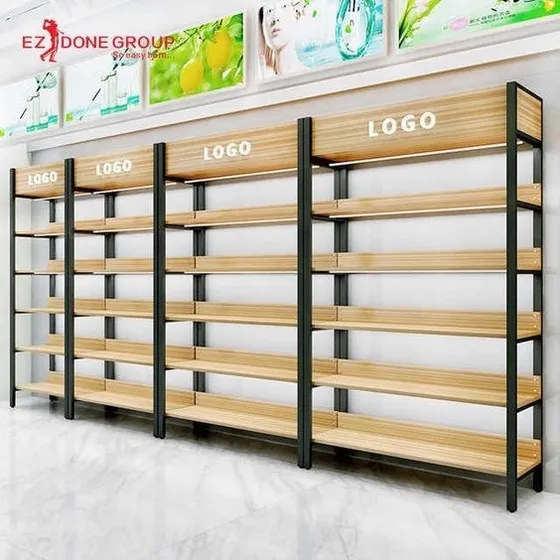 Estantes De Hierro Y Madera Para Tiendas Display 
