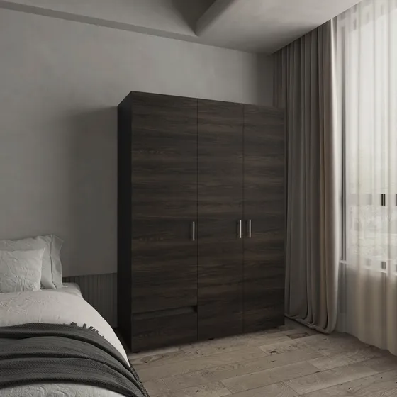 Closet Dassel 200x140x52 Rta Color Nogal Wengue