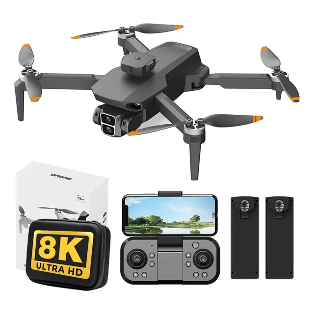 Dron A Control Remoto L106 Con Cámara 8k Hd, 2 Baterías