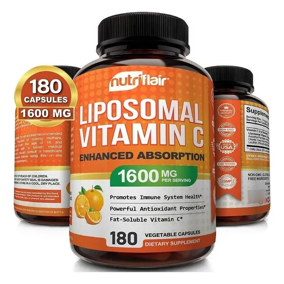 Vitamina C 1600mg Por Serv Nutriflair Liposomal 180cáps