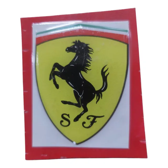 Insignia Emblema Escudo Ferrari Autoadhesivo Resina