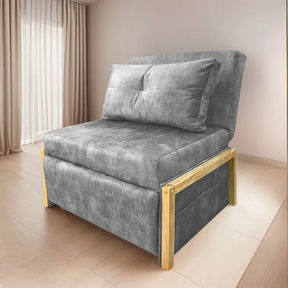 Silla Sofa Cama De 3 Posiciones Con Bolsillos
