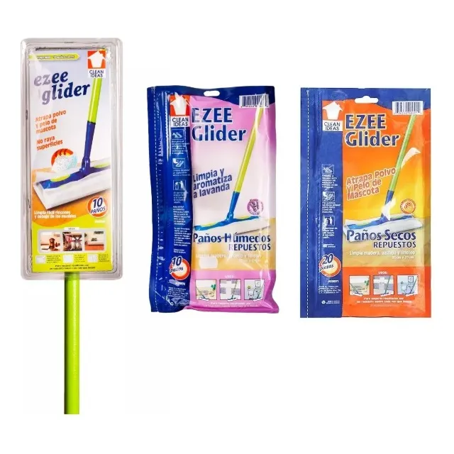 Mop Trapeador De Microfibra 1 Ezee Glider Secos Y Humedo Color Verde Claro