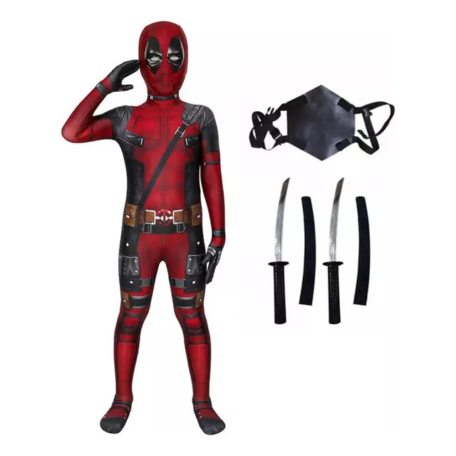 Mochila De Disfraz De Deadpool Con Espada Para Cosplay De Ha