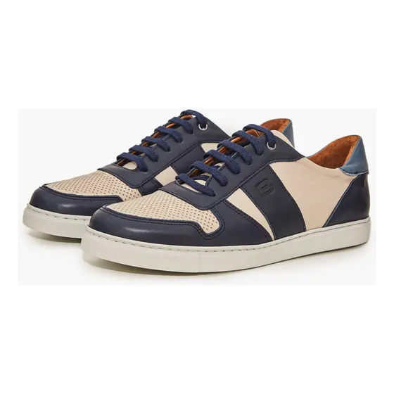 Zapatilla Urbana De Cuero Azul Texel Hombre Boating