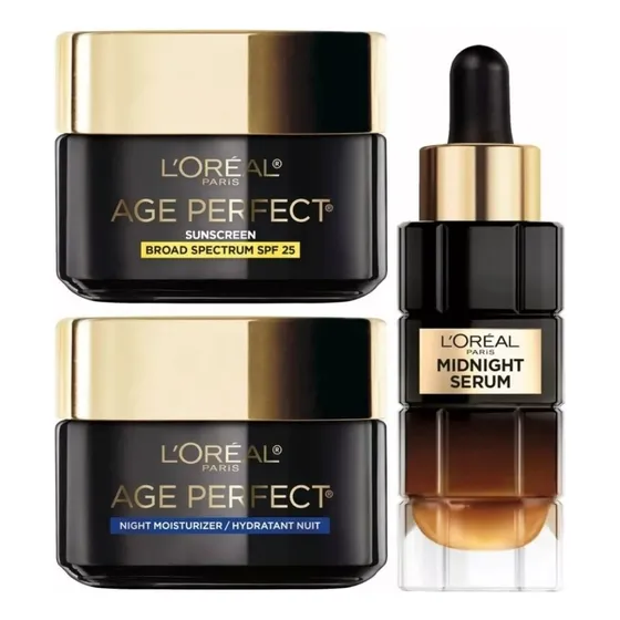 Crema De Día + Noche + Serum Age Perfect Loreal Paris