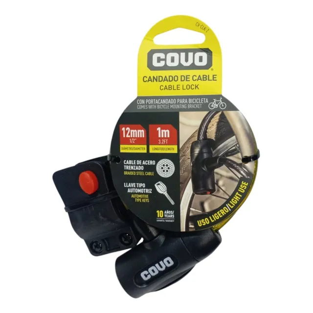 Candado Bicileta Moto Con Llave Guaya Seguridad