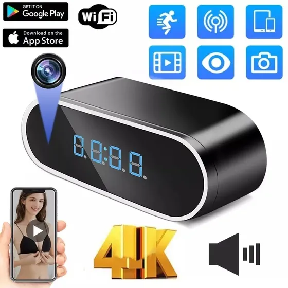 Cámara Espía De Reloj Oculta Con Wifi 4k 1080p Hd Vigilancia