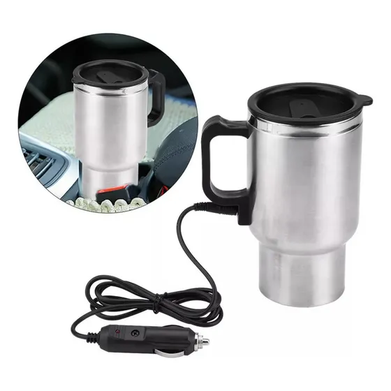 Aquecedor Elétrico De Viagem De Aço Inoxidável 12v 450ml