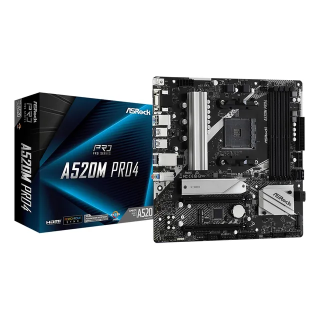 Tarjeta Madre Asrock A520m Pro4 Socket Am4 Tranza