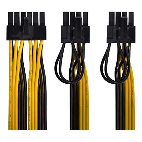 Pack De Divisores De Cables Atx 12 Pines A Duales 8 Pines Y 