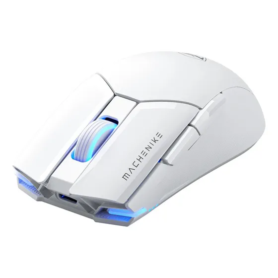 Mouse Gamer Inalámbrico Machenike M7pro Blanco Paw3395 26000 Dpi - Two Modo Conexión (usb 2.4ghz Receiver + Con Cable)