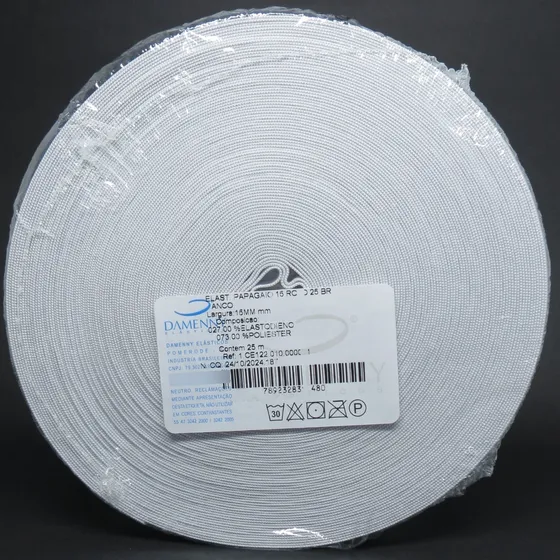 Elástico Caseado Para Embutir 15mm 50 Metros Ideal Para Cós